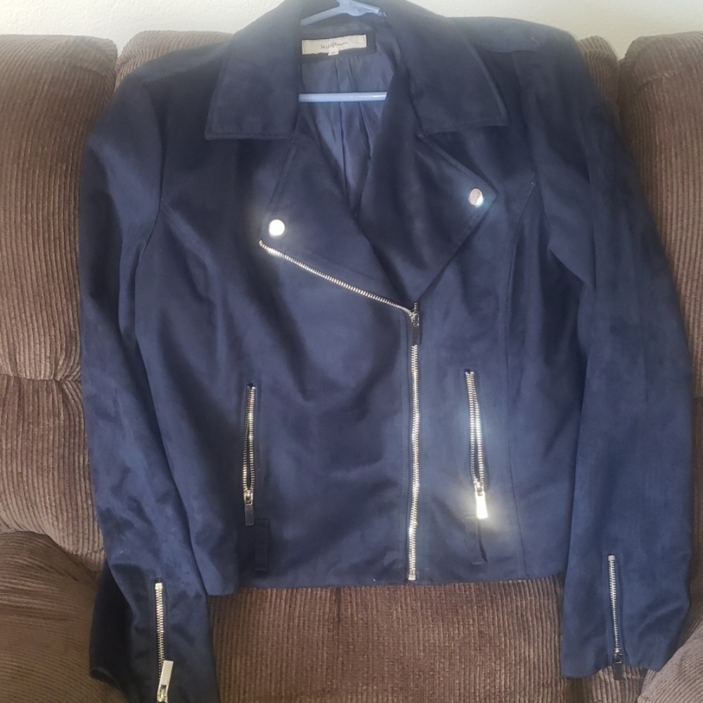 A faux micro suede jacket
